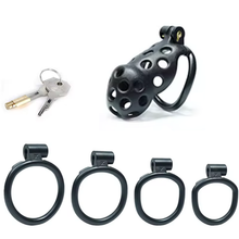 Load image into Gallery viewer, Black Spotty Chastity Cage - Standard