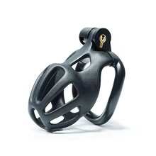 Load image into Gallery viewer, Black Serpent Chastity Cage - Small
