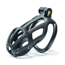 Load image into Gallery viewer, Black Serpent Chastity Cage - Standard