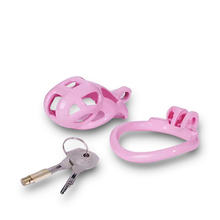 Load image into Gallery viewer, Pastel Pink Cobra Chastity Cage - Small