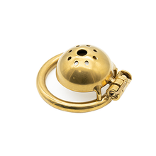 Load image into Gallery viewer, Nub Lock Chastity Cage - Gold