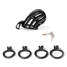 Load image into Gallery viewer, Black Mesh Chastity Cage