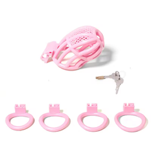 Load image into Gallery viewer, Pink Mesh Chastity Cage