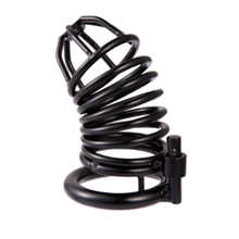 Load image into Gallery viewer, Coiled Steel Chastity Cage