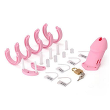 Load image into Gallery viewer, Luxe Pink Silicone Chastity Cage