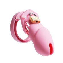 Load image into Gallery viewer, Luxe Pink Silicone Chastity Cage