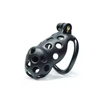 Black Bubbles Chastity Cage - Standard