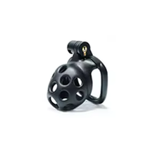 Load image into Gallery viewer, Black Spotty Chastity Cage - Nub
