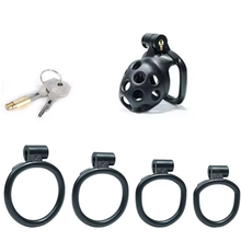 Load image into Gallery viewer, Black Spotty Chastity Cage - Nub
