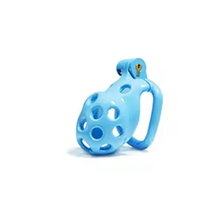 Load image into Gallery viewer, Blue Spotty Chastity Cage - Small
