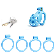 Load image into Gallery viewer, Blue Spotty Chastity Cage - Small
