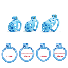 Load image into Gallery viewer, Blue Spotty Chastity Cage - Small

