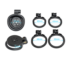 Load image into Gallery viewer, Button Chastity Cage - Black Resin
