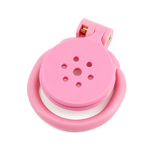 Load image into Gallery viewer, Button Chastity Cage - Pink Resin
