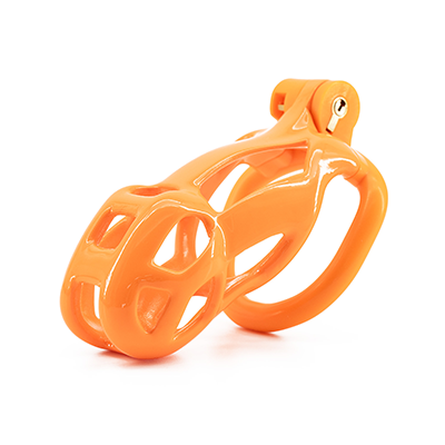 Orange Cobra Chastity Cage - Standard