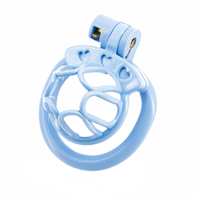 Linked Lover Chastity Cage - Aqua