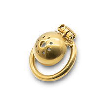 Load image into Gallery viewer, Nub Lock Chastity Cage - Gold
