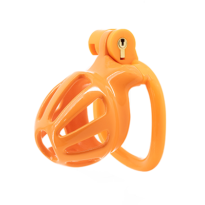 Orange Python Chastity Cage - Nub