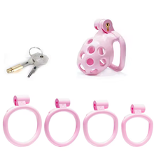 Load image into Gallery viewer, Pink Spotty Chastity Cage - Nub
