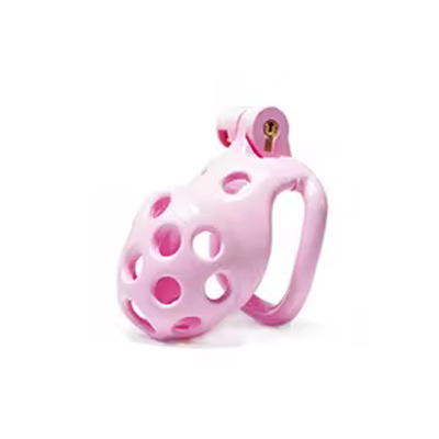 Pink Spotty Chastity Cage - Small