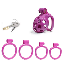 Load image into Gallery viewer, Purple Spotty Chastity Cage - Nub

