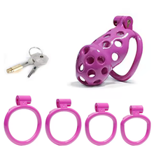 Load image into Gallery viewer, Purple Spotty Chastity Cage - Standard
