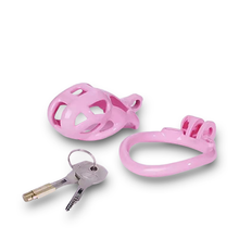 Load image into Gallery viewer, Pink Gridlock Chastity Cage - Small
