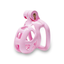 Load image into Gallery viewer, Pink Gridlock Chastity Cage - Nub
